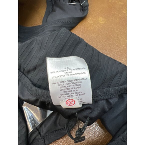 Women's Ribbed Cut Out One Piece Swimsuit - Shade & Shore, Black Medium - Picture 6 of 8